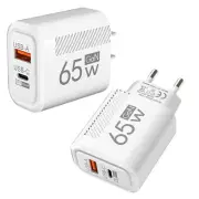 Multiport Charger Brick 65w 2-Port USB C Wall Charger Portable