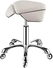 Saddle Stool,Saddle Chair,Ergonomic Rolling Stool with 360° Swivel,Adjustable Height and Trapezoidal Seat for Home Office Salon Shop
