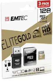 Emtec Micro SD Card SDHC UHS-I Memory Card 128GB Class 10 With SD Adapter 85MB/s