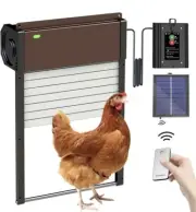 Automatic Chicken Coop Door, Solar Powered Chicken Door w/ Timer & Light Sensor