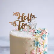 Acrylic Rose Gold 'Hello Forty' Cake Topper