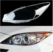 Compatible For Mazda 3 Speed 2011~2015 Car Headlight Cover Lens Glass Shell Front Headlamp Caps Transparent Lampshade Auto Light Lamp Case(Left)