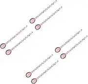 Gatuida 4sets Long Handle Glass Mixing Spoons Elegant Stirring Spoon for Tea Coffee Desserts for Home Party 2pcs*4