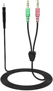 Zosvoses GSP 500 Replacement Cable Compatible with SENNHEISER GSP 350, GSP 500, GSP 600, GSP 670, PC 373D, Game ONE, Game Zero, G4ME ONE, G4ME Zero Gaming Headset, 6.6ft