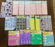 Lot 48 Vintage Stencils Scrapbook Card Stamp, Delta Memories Forever Provo Craft