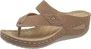 [ZHTAISOU] Sandals Thick Soled Hollowed Out Beach Slippers for Women in Autumn with Large Toe Clip Sloping Heel Sandals Sandal