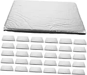 JECOMPRIS 50pcs Soundproofing Aluminum Foil Insulation Pad for Engine and Noise Reduction Versatile Use Automotive Home and Office Silver