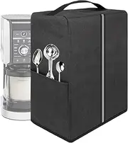 Kingshion ice maker cover,Ice Cream Maker Storage Bag,Ice Cream Make bag, Ice Cream Maker Dust cover,Dust cover for Ninja,Ice cream machine cover,ice maker machine cover (Polyester Dark Grey cover)