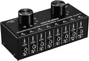 xinyee 6-In-2-Out o er Two-Way o Signal Selector Box Splitter Distributor with 3.5mm o Input & Output Jacks