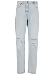 The Row Burty Ripped Straight-leg Jeans - Light Blue - 6 (UK10 / S) 6 (UK10 / S)