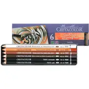 Cretacolor 6pk Artist Oil Pencils Sketching & Drawing Tin Set