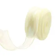 1.5 Inch 25 Yard Sheer Organza Ribbon Shimmer Chiffon Tulle Ribbons Cream White