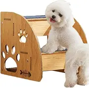 Pet Steps For Cats - Dog Stairs | Dog Steps For Bed | Dog Ramp | Stairs & Steps For Dogs | Indoor Pet Stairs Dog Steps | Non-Slip Wooden Dog Stairs | High Bed Climbing Dog Steps For Dogs & Cats