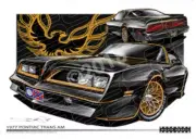 1977 SMOKEY AND THE BANDIT PONTIAC TRANS AM A1 STRETCHED CANVAS (M016)