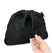 Nkmujil TTravel Neck Pillow Storage Bag, Portable Drawstring Storage Case with Adjustable Shoulder Strap, Compact Organizer for Thanksgiving, Christmas, Holiday Trips, 32x26 cm, Black