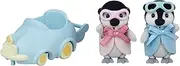 Calico Critters Penguin Babies Ride 'n Play, Doll Playset with 2 Figures and Accessories