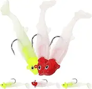 GANAZONO 6pcs Fishing Lures Fishing Tackle Bass Lures Freshwater Equipment Fishing Hooks Kit Trout Fish Lures for Outdoor Animated Fishing Tools Fishing Baits Small Lures Soft Plastic