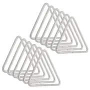 2 Inch Triangle Dream Catcher Rings, 12 Pcs Wreath Floral Hoops, Light Silver
