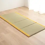 Ikehiko #1122950293701 Bedding Mattress, Round Sleeping, Single, Shiori, Yellow, Approx. 35.4 x 78.7 inches (90 x 200 cm), Indian Cotton, Sashimi, Compact Storage, Simple, Relaxing, Antibacterial,