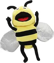 Adorable Plush Cartoon Bee Hand Puppet Interactive Stuffed Insect for Imagination Play Safe Comfortable Material for Storytelling Parent Bonding