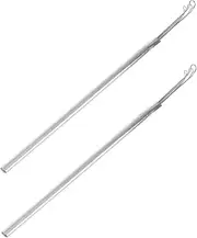 2Pcs Portable Stainless Steel Ear Scoops Earpicks for Ear Wax Removal Durable Metal Ear Cleaning Tools for Adults Easy to Clean and