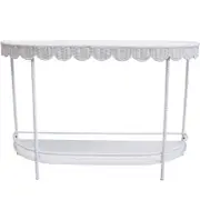 LVD Curve Scallop Console Table Furniture 123x77cm - White