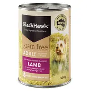 Black Hawk Grain Free Adult Lamb Wet Dog Food 12x400g