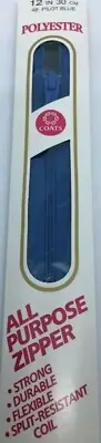 Coats & Clark ~ (F72-12-004B) - All purpose Zipper - Polyester - 12", Pilot Blue