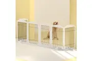 i.Pet Dog Playpen Enclosure 6 Panel Pet Fence Wooden Play Pen