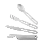Tatonka Stainless Steel Nesting Cutlery Set II including can opener