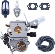 Carburettor Kit Fit for S MS171 MS181 MS211 Chainsaw Carburettor + A F + Spark Plug + Fuel Hose Replacement Parts