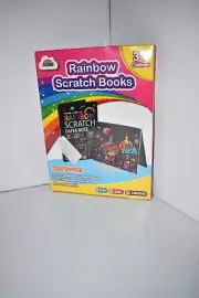 ZMLM Scratch Paper Art-Crafts Gift: 2 Pack Bulk Rainbow Magic Paper Supplies Toy