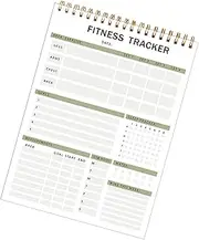 Workout Journal, Fitness Planner, Compact and Portable Design, 52 Pages Exercise Log Book for Gym, Weight Loss, Muscle Gain, Bodybuilding Progress, 7.48x10.24 Inches, Paper
