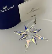 NIB Swarovski Christmas Star Aurora Borealis Large Crystal Ornament #5464868