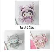 Sanrio Mini Paper Clips - Hello Kitty Kuromi Melody Kawaii Cats - US SELLER