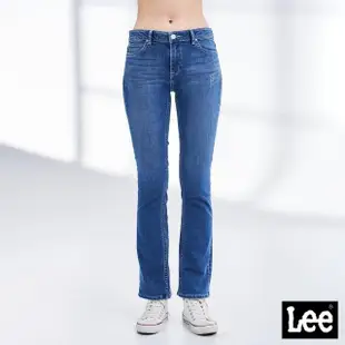 【Lee 官方旗艦】女裝 牛仔褲 / 中腰彈性 喇叭褲型 中藍洗水(LL21010767X)