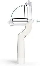 2-in-1 Vegetable & Potato Peeler - Rotating Swivel/Y Head with Ultra-Sharp Stainless Steel Blade, Ergonomic Non-Slip Grip, Dishwasher Safe (Blade Cover Included)