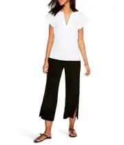 NIC+ZOE Rumba Park Wide-Leg Pants Black Onyx 18
