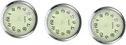 Gatuida 3pcs Car Clock Mini Round Clock Dash Small Clock Pendulum Small Digital Clock Small Digital Battery Operated Wall Clocks Tiny Clock Automotive Clock Retro Mini Clock Glass