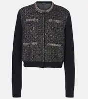 [Giambattista Valli] Giambattista Valli Sequined wool cardigan AU 4 black