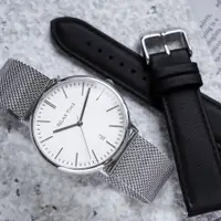 在飛比找PChome24h購物優惠-Relax Time RT97極簡大三針日期腕錶-白/40m