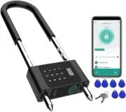 UanTii Tuya Bluetooth U Shape Lock,5-in-1 Office Glass Door Lock,Waterproof B...