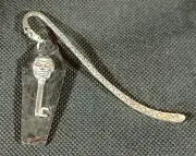 Handmade Antique Tibetan Silver Bookmark Skeleton Key on Coffin Lid design