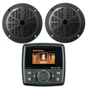 Marine Audio MA112 Bluetooth Stereo Receiver, 2x Pyle 5.25" 100W Boat Speakers