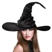 Halloween Witch Hat for Women Big Ruffled Hat, Party Masquerade Hat, Cosplay ...