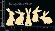 Dusty Attic Chipboard 3x6 - Bunnnies, DA3275