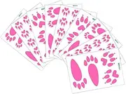 Lmyit Easter Footprint Stickers for Floor | 9 Sheets Easter Bunny Decals Stickers Rabbit Feet Floor Decal Clings - PVC Easter Rabbit Paw Print Easter Wall Decals for Floor Wall Door Window