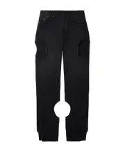 Off-White Meteor Cut-Out High Waist Jeans 25,26,28,29 Black