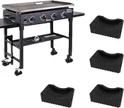 Outdoor BBQ Grill Leveling Feet Non Slip Pads Set for Grill Stabilization Anti Slip Shock Absorbing Stackable Feet for Most Grills and BBQ Rigs