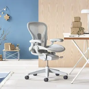 【Herman Miller】Aeron2.0 全功能 尼龍腳 礦石白 C SIZE DW扶手(功能最頂配☆ 經典再進化 二代人體工學椅)